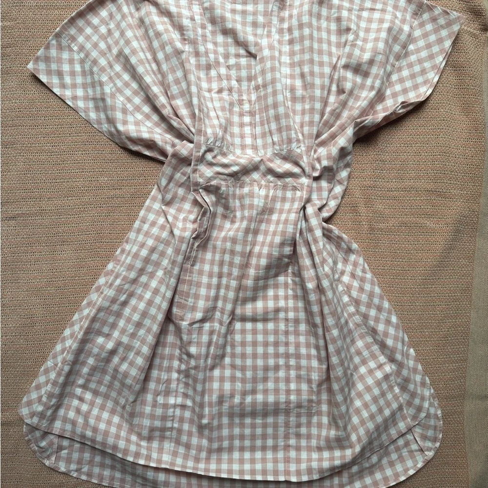 Organic Cotton Pink Gingham Caftan Dress by Pehr - Picture 9 of 11